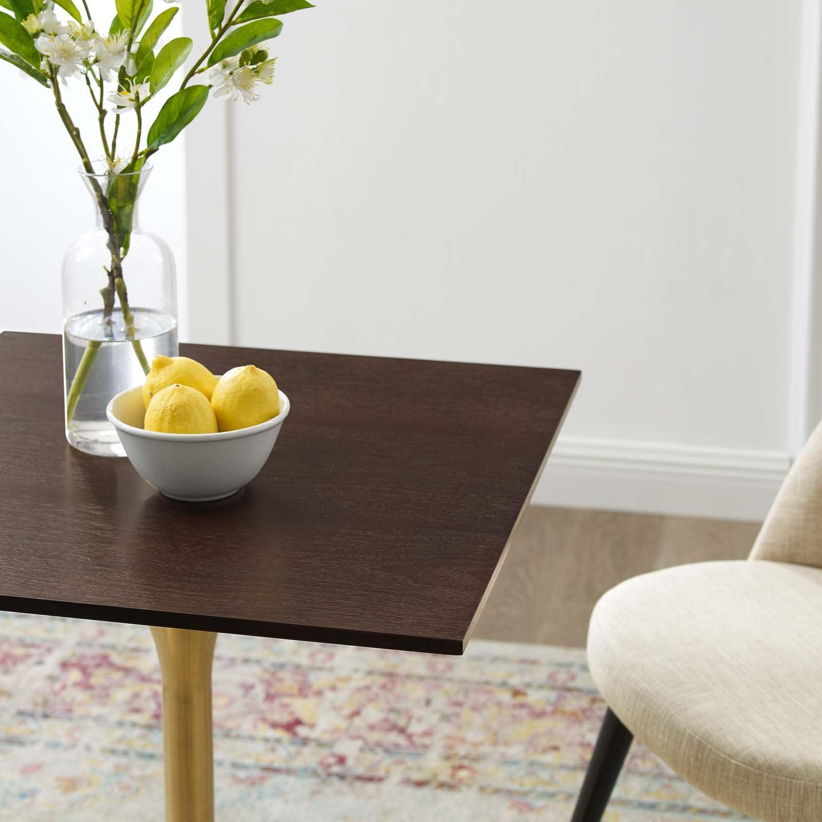 Modway Lippa 24" Square Wood Dining Table FredCo
