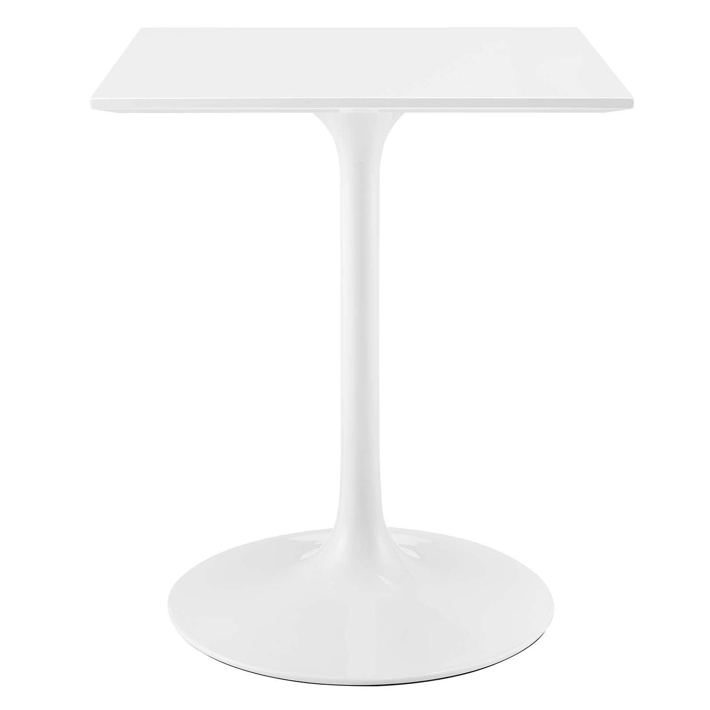 Modway Lippa 24" Square Wood Top Dining Table, White FredCo