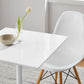 Modway Lippa 24" Square Wood Top Dining Table, White FredCo