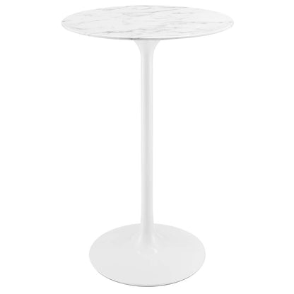 Modway Lippa 28" Round Artificial Marble Bar Table FredCo