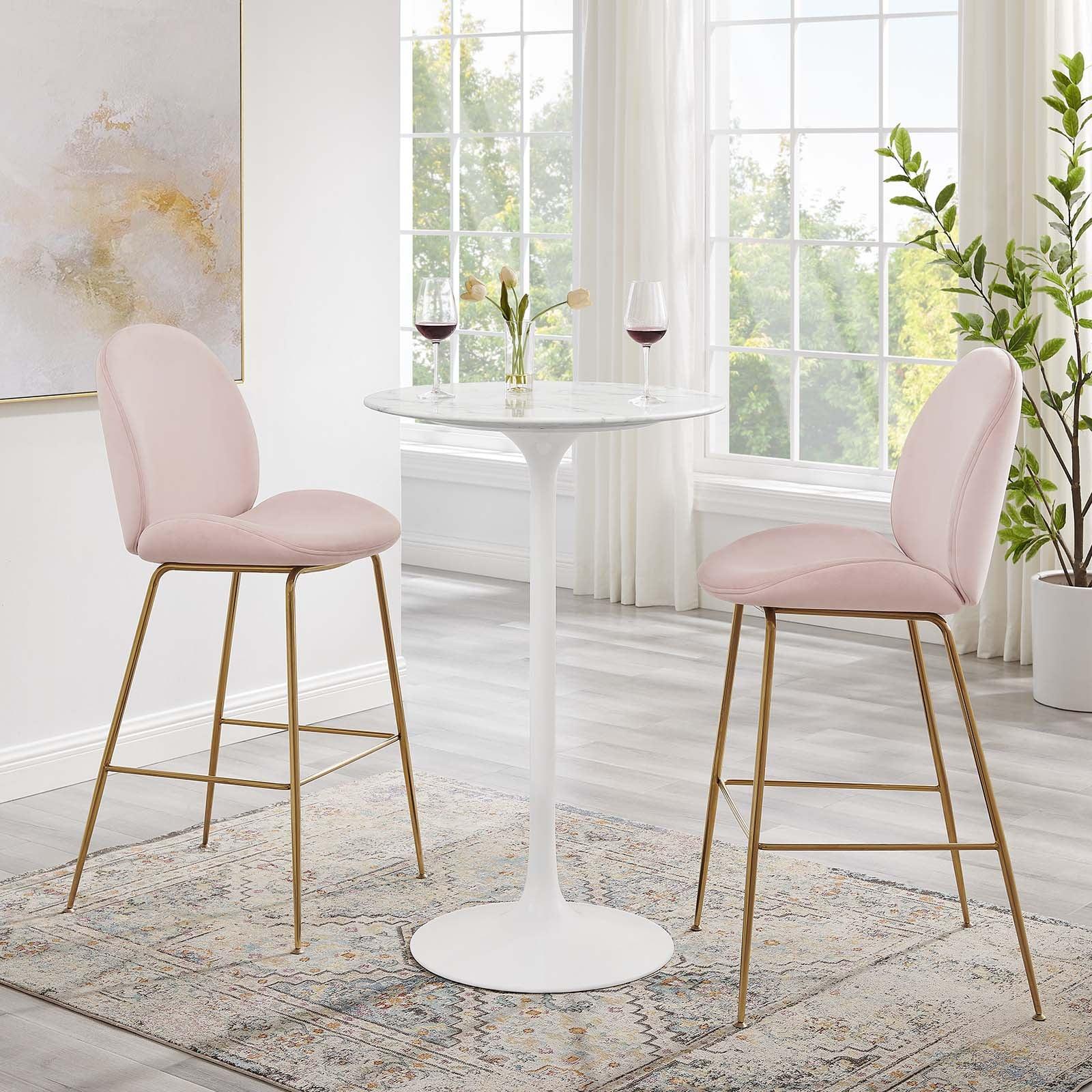 Modway Lippa 28" Round Artificial Marble Bar Table FredCo