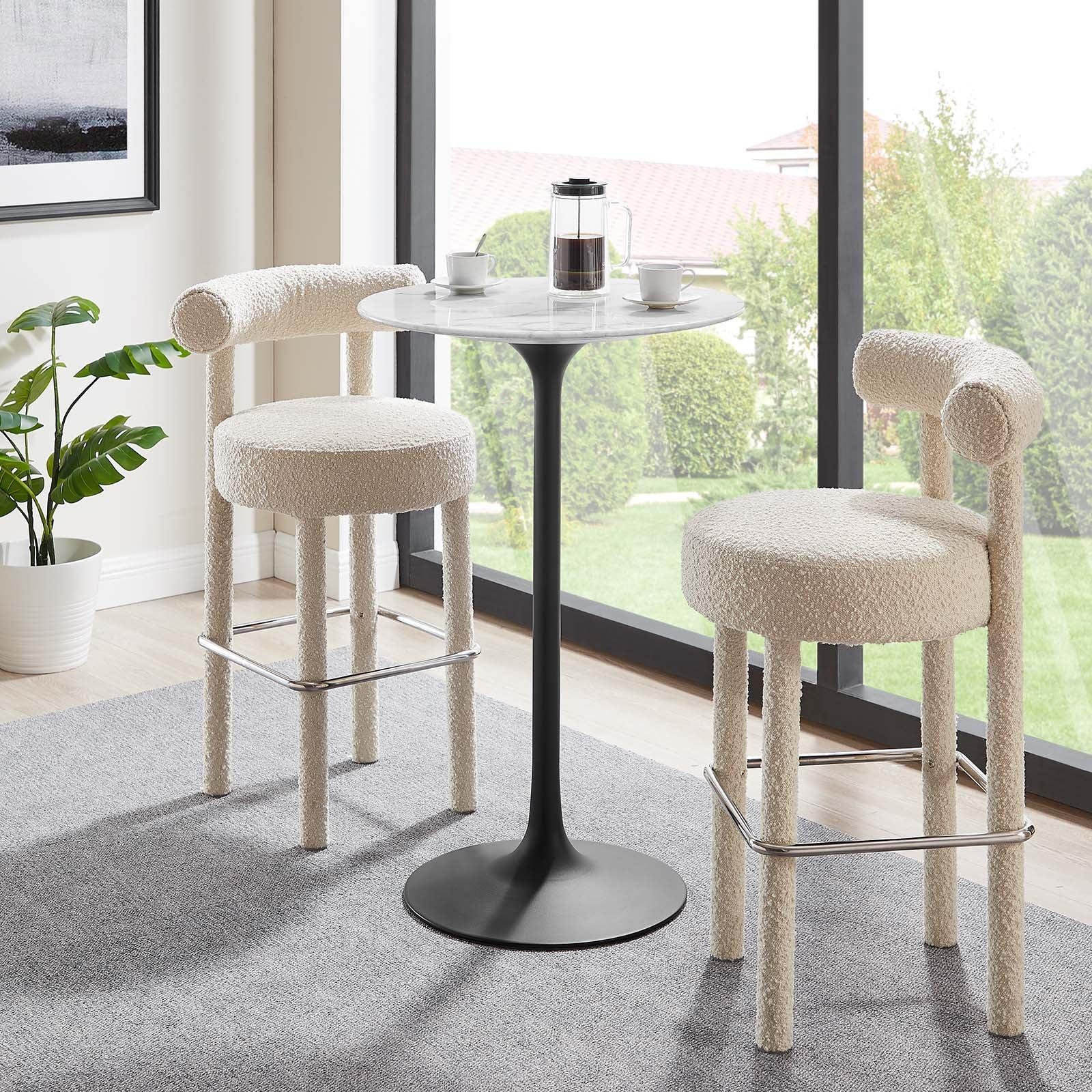 Modway Lippa 28" Round Artificial Marble Bar Table, EEI-3547 FredCo