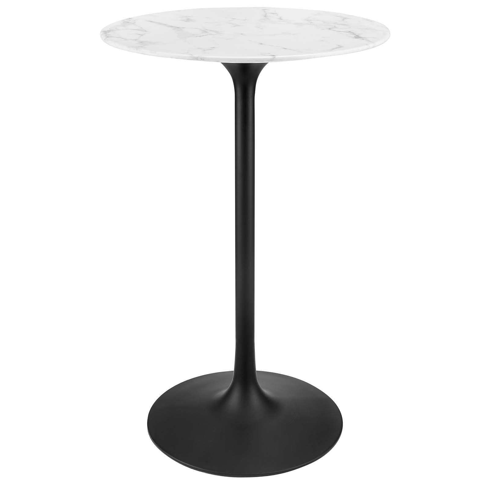 Modway Lippa 28" Round Artificial Marble Bar Table, EEI-3547 FredCo