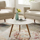Modway Lippa 28" Round Artificial Marble Coffee Table with Tripod Base FredCo