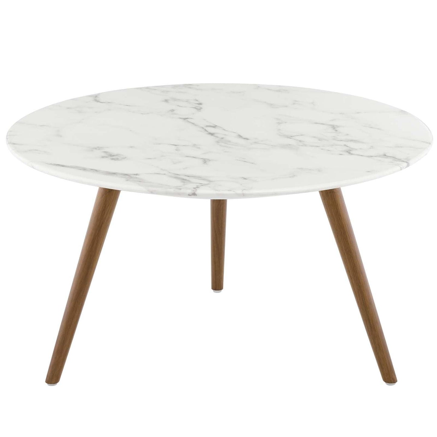 Modway Lippa 28" Round Artificial Marble Coffee Table with Tripod Base FredCo