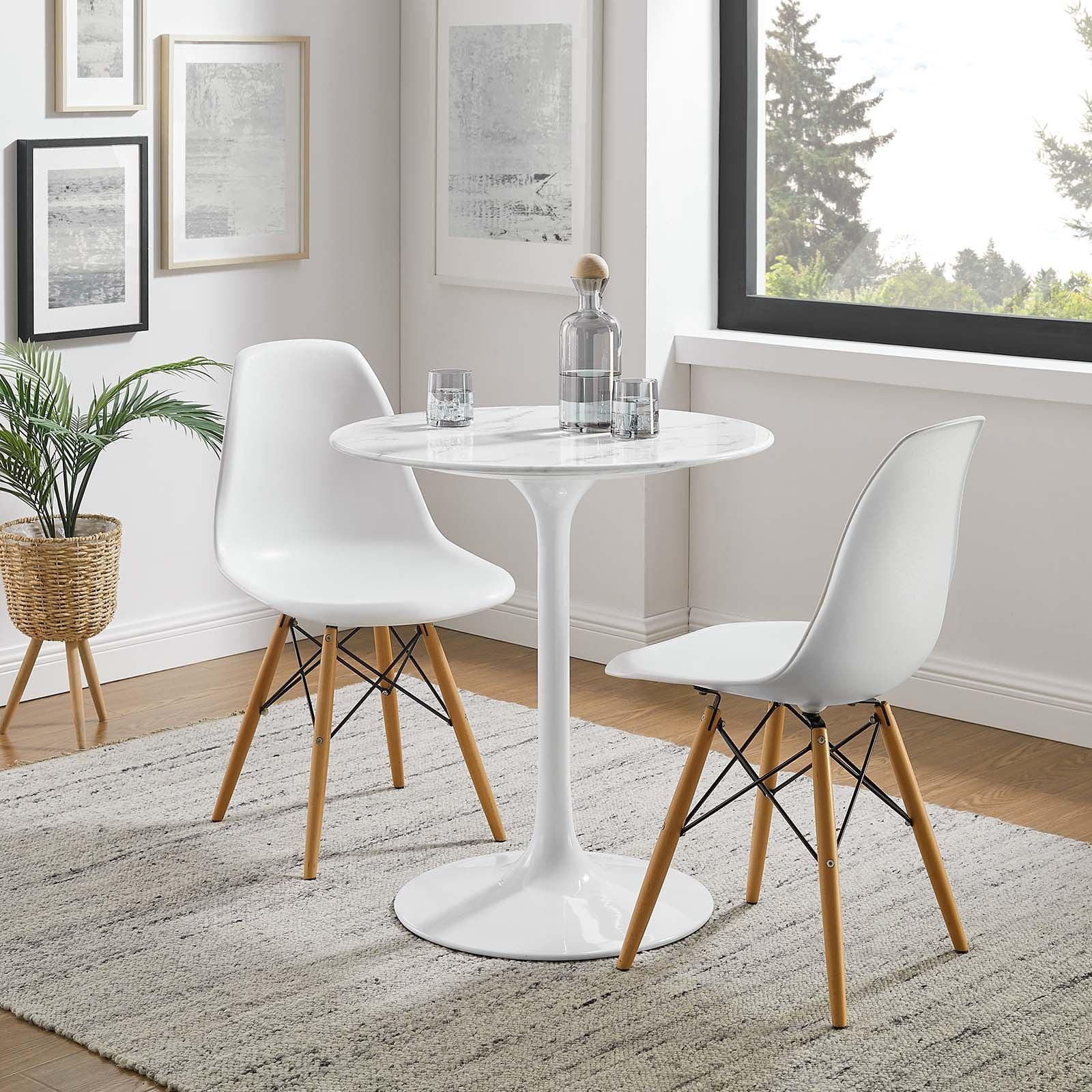 Modway Lippa 28" Round Artificial Marble Dining Table FredCo