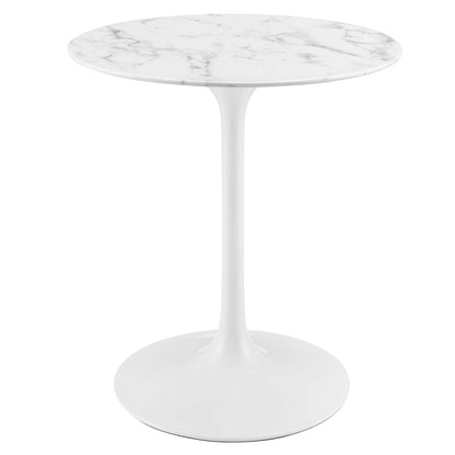 Modway Lippa 28" Round Artificial Marble Dining Table FredCo