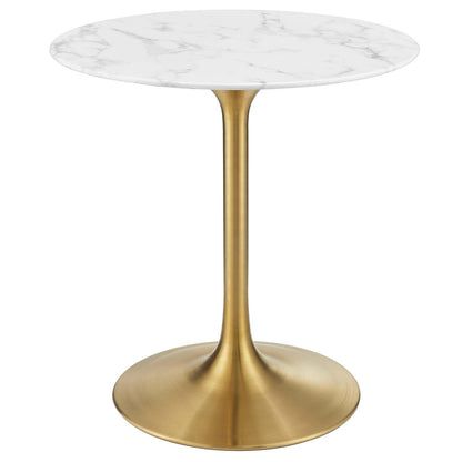 Modway Lippa 28" Round Artificial Marble Dining Table, EEI-3213 FredCo