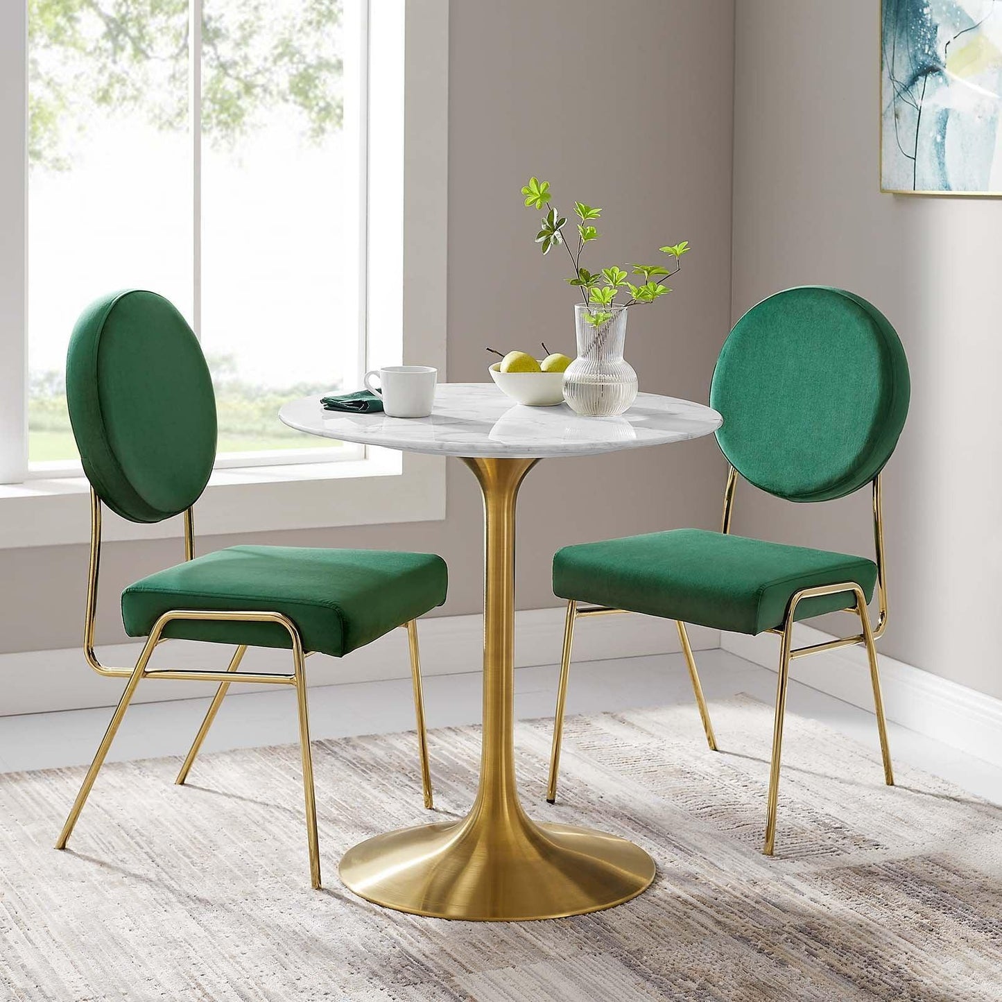 Modway Lippa 28" Round Artificial Marble Dining Table, EEI-3213 FredCo