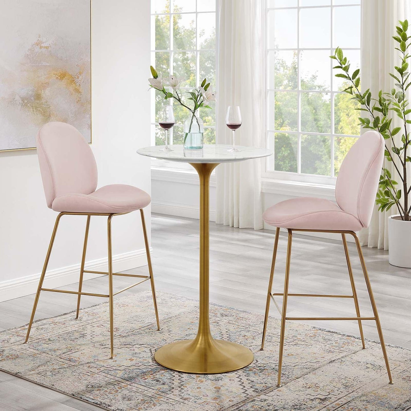 Modway Lippa 28" Round Artificial Marble Dining Table, EEI-3264 FredCo