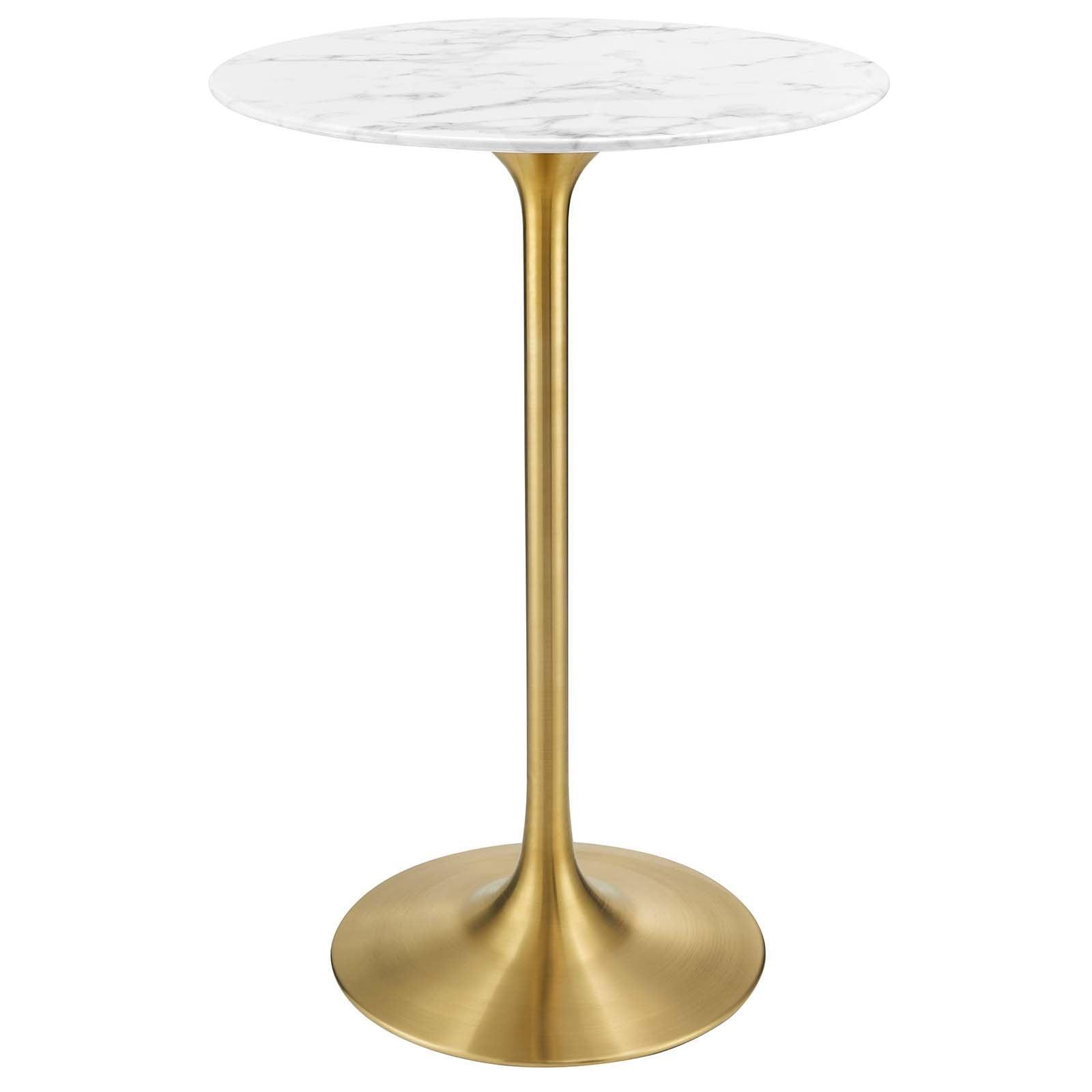 Modway Lippa 28" Round Artificial Marble Dining Table, EEI-3264 FredCo