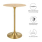 Modway Lippa 28" Round Natural Wood Grain Bar Table FredCo