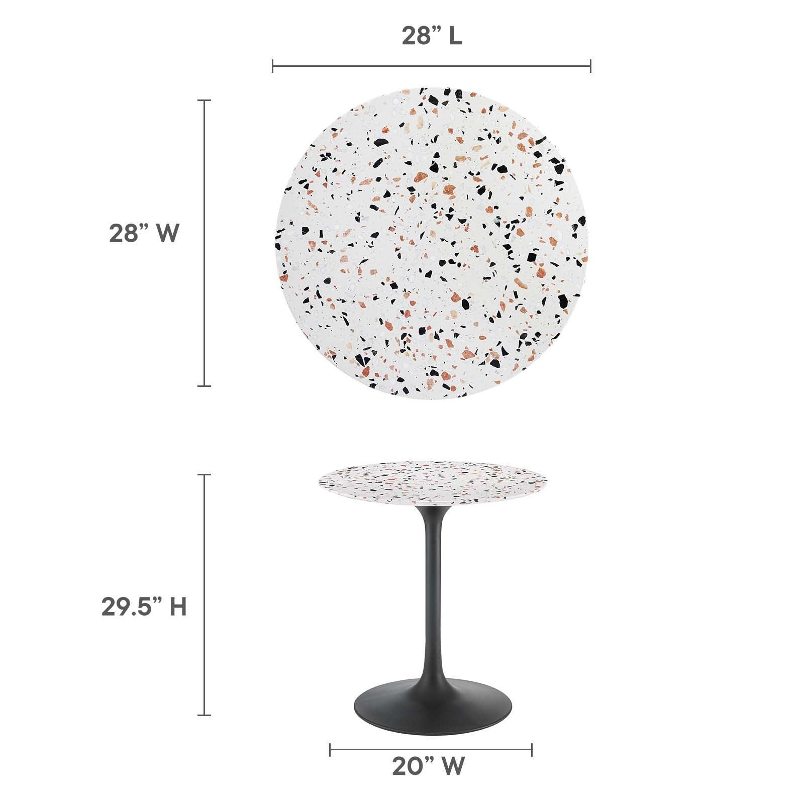 Modway Lippa 28" Round Terrazzo Dining Table FredCo