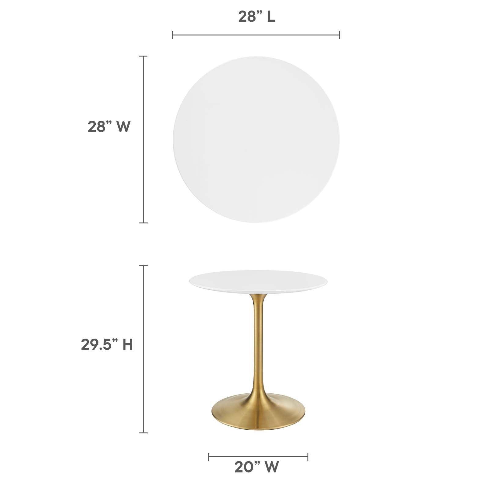 Modway Lippa 28" Round Wood Dining Table FredCo