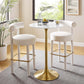 Modway Lippa 28" Round Wood Top Bar Table FredCo