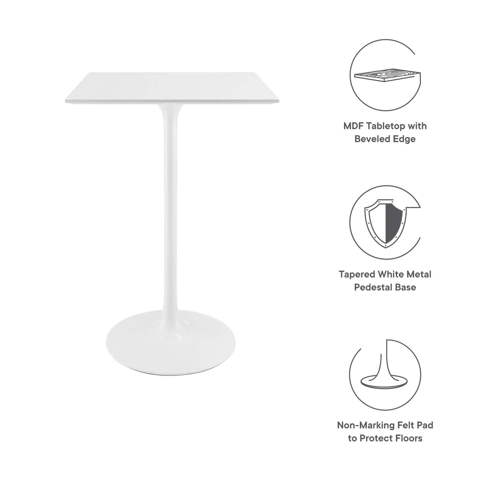 Modway Lippa 28" Square Bar Table FredCo