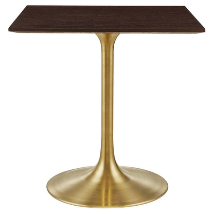 Modway Lippa 28" Square Walnut Dining Table FredCo