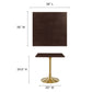 Modway Lippa 28" Square Walnut Dining Table FredCo