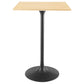 Modway Lippa 28" Square Wood Bar Table FredCo