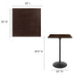 Modway Lippa 28" Square Wood Bar Table FredCo