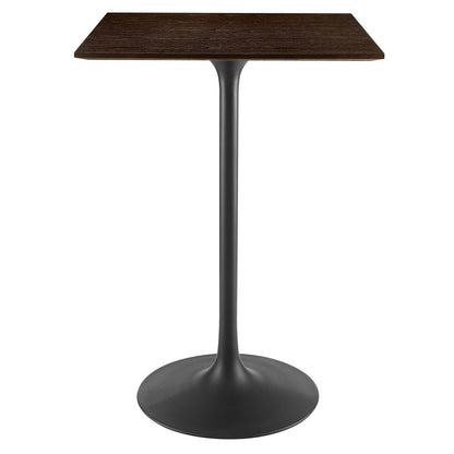 Modway Lippa 28" Square Wood Bar Table FredCo