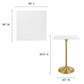 Modway Lippa 28" Square Wood Top Bar Table FredCo