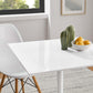 Modway Lippa 28" Square Wood Top Dining Table FredCo