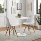 Modway Lippa 28" Square Wood Top Dining Table FredCo