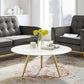 Modway Lippa 36" Round Artificial Marble Coffee Table with Tripod Base, EEI-3665 FredCo