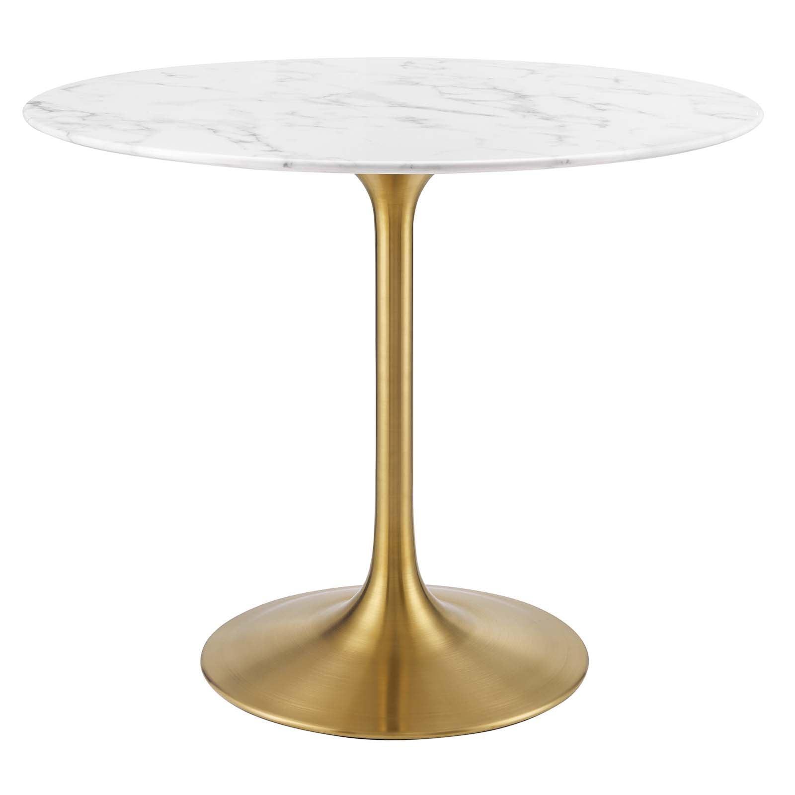 Modway Lippa 36" Round Artificial Marble Dining Table, EEI-3214 FredCo
