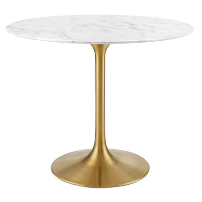 Modway Lippa 36" Round Artificial Marble Dining Table, EEI-3214 FredCo
