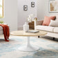 Modway Lippa 36” Round Artificial Travertine Coffee Table FredCo