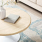 Modway Lippa 36” Round Artificial Travertine Coffee Table FredCo
