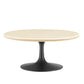 Modway Lippa 36” Round Artificial Travertine Coffee Table FredCo