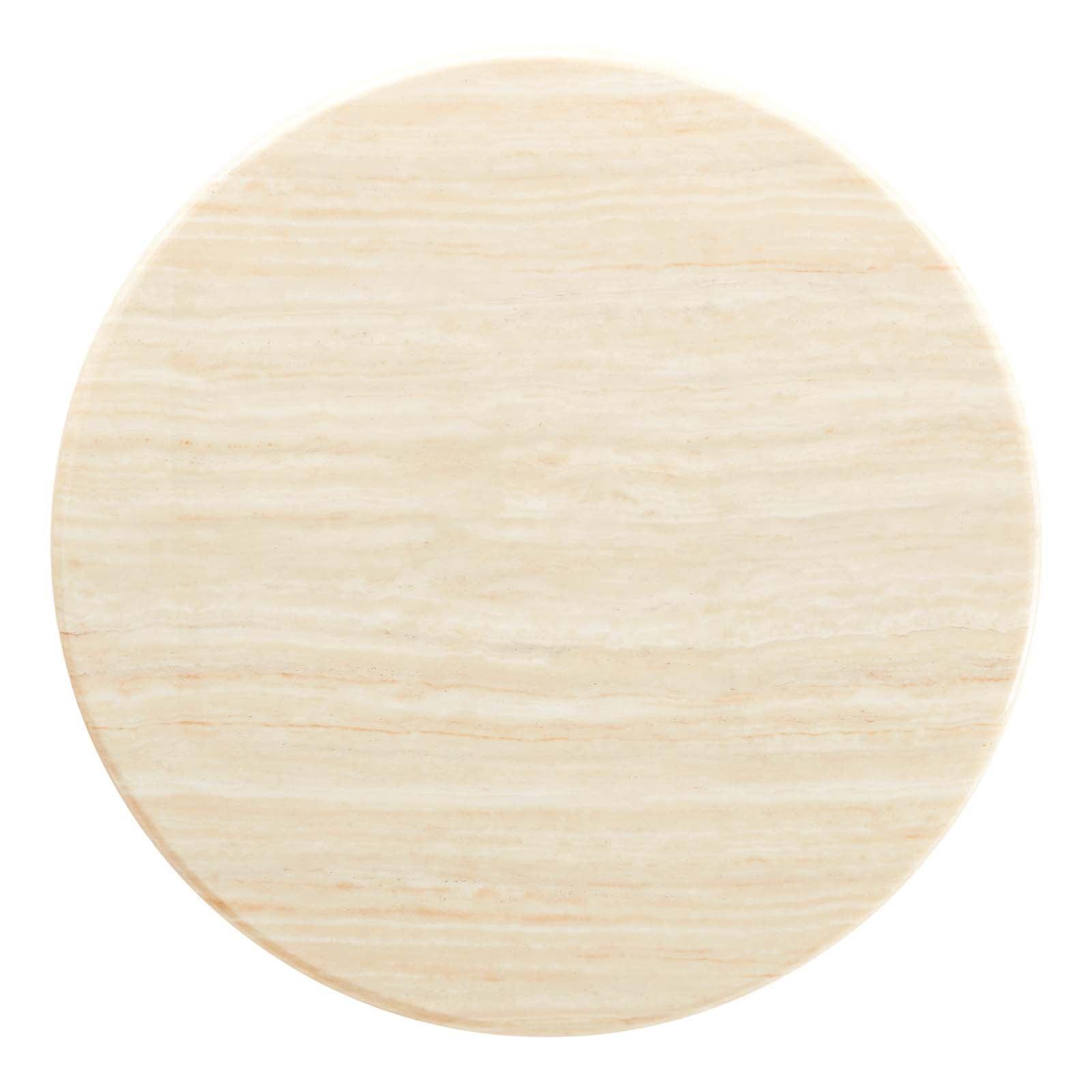Modway Lippa 36” Round Artificial Travertine Coffee Table FredCo