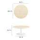 Modway Lippa 36” Round Artificial Travertine Coffee Table FredCo