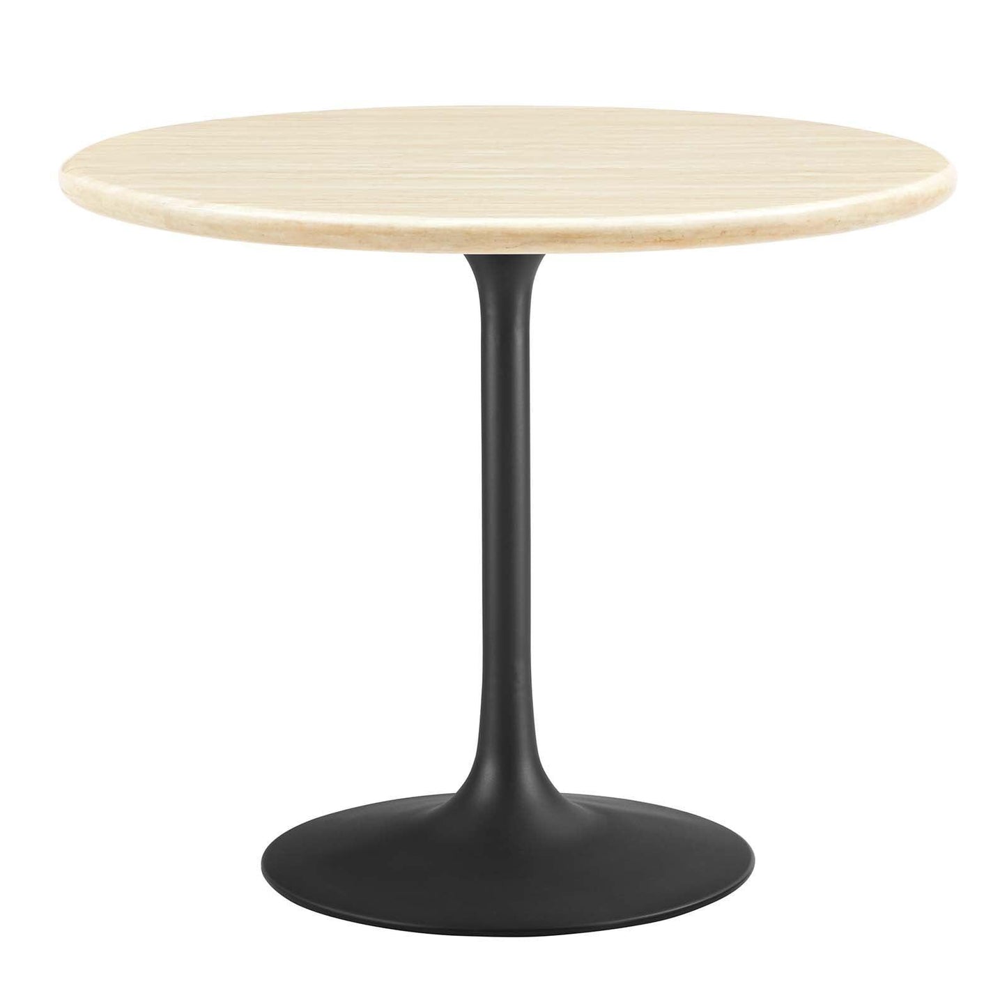 Modway Lippa 36” Round Artificial Travertine Dining Table FredCo