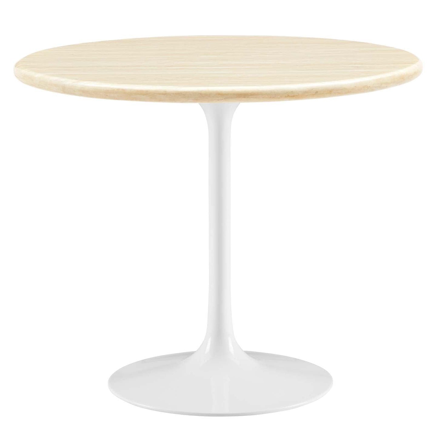 Modway Lippa 36” Round Artificial Travertine Dining Table FredCo