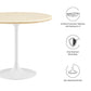 Modway Lippa 36” Round Artificial Travertine Dining Table FredCo
