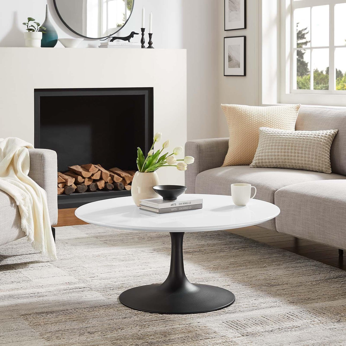Modway Lippa 36" Round Coffee Table, EEI-3535 FredCo