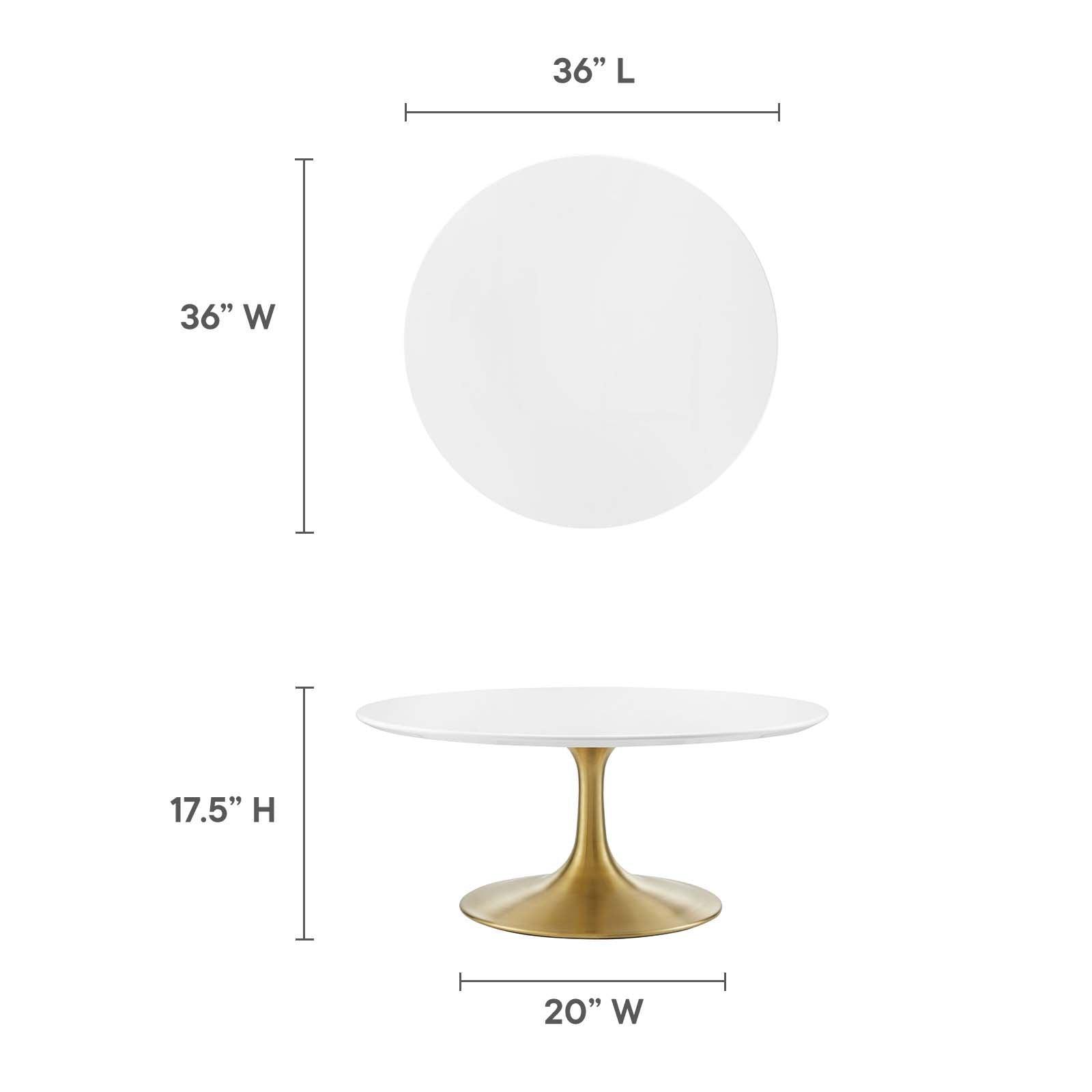 Modway Lippa 36" Round Wood Coffee Table, EEI-3250 FredCo