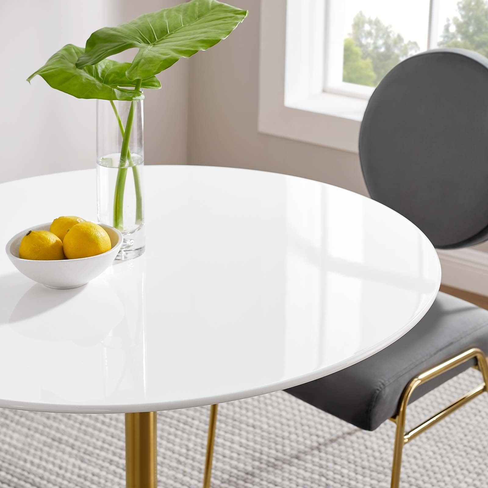 Modway Lippa 36" Round Wood Dining Table FredCo