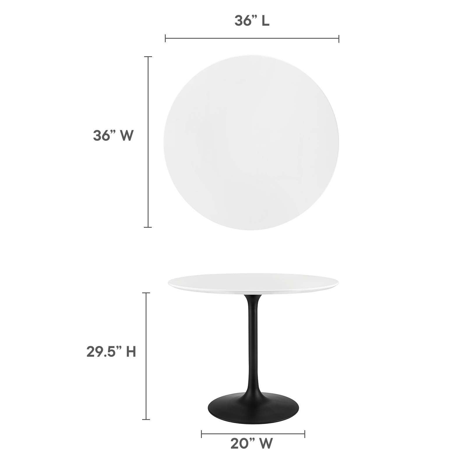 Modway Lippa 36" Round Wood Dining Table, EEI-3511 FredCo