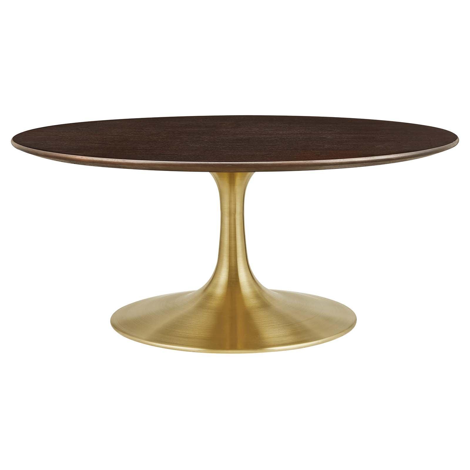 Modway Lippa 36" Round Wood Grain Coffee Table FredCo