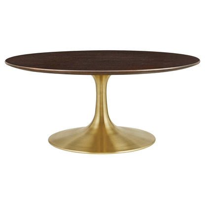 Modway Lippa 36" Round Wood Grain Coffee Table FredCo
