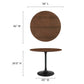 Modway Lippa 36" Round Wood Grain Dining Table FredCo