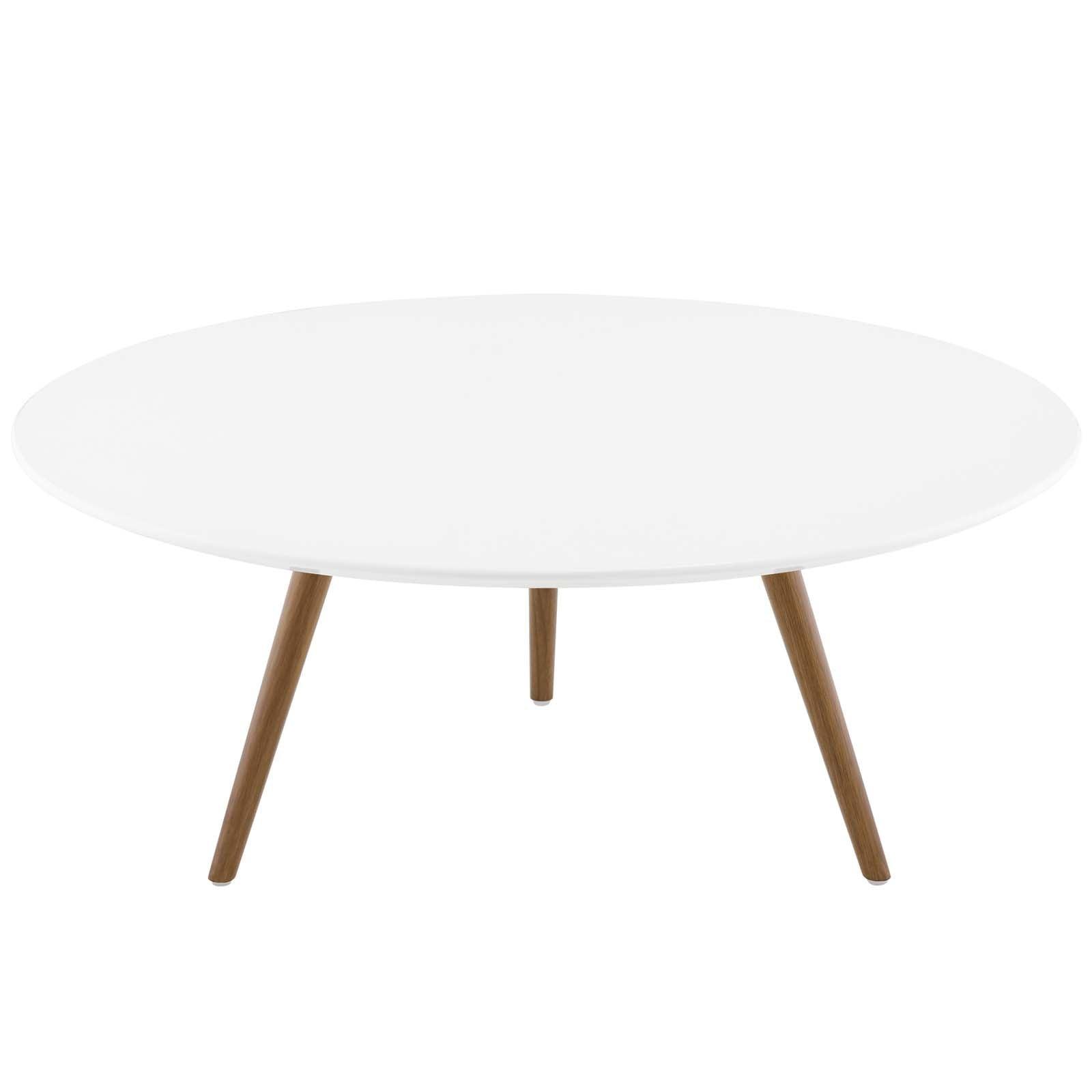 Modway Lippa 36" Round Wood Top Coffee Table with Tripod Base FredCo