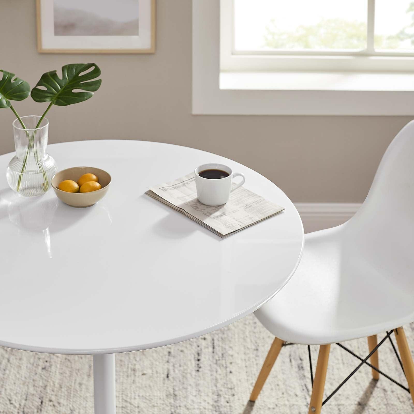 Modway Lippa 36" Round Wood Top Dining Table FredCo