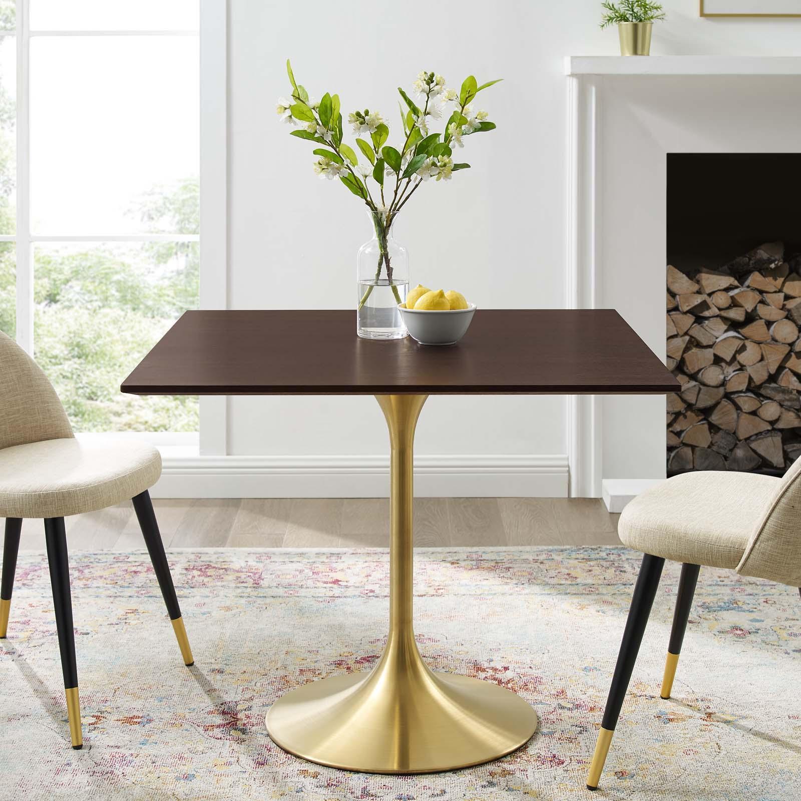 Modway Lippa 36" Square Wood Dining Table FredCo