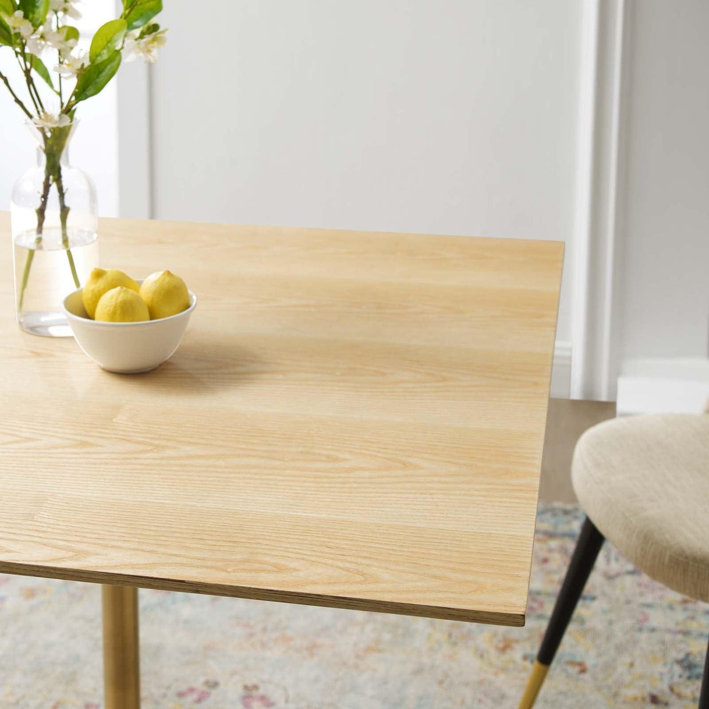 Modway Lippa 36" Square Wood Dining Table FredCo